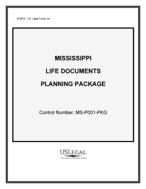 Control Number MS P001 PKG  Form