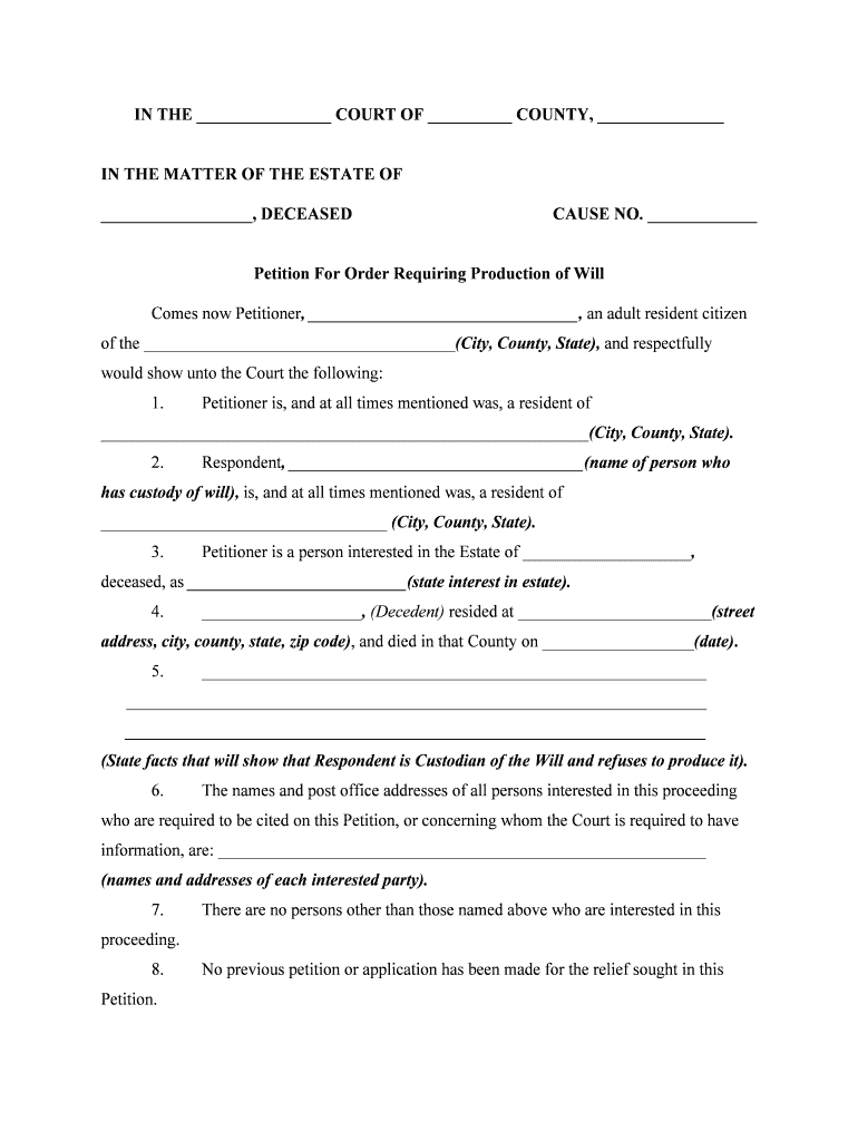 How Apply Probate  Form