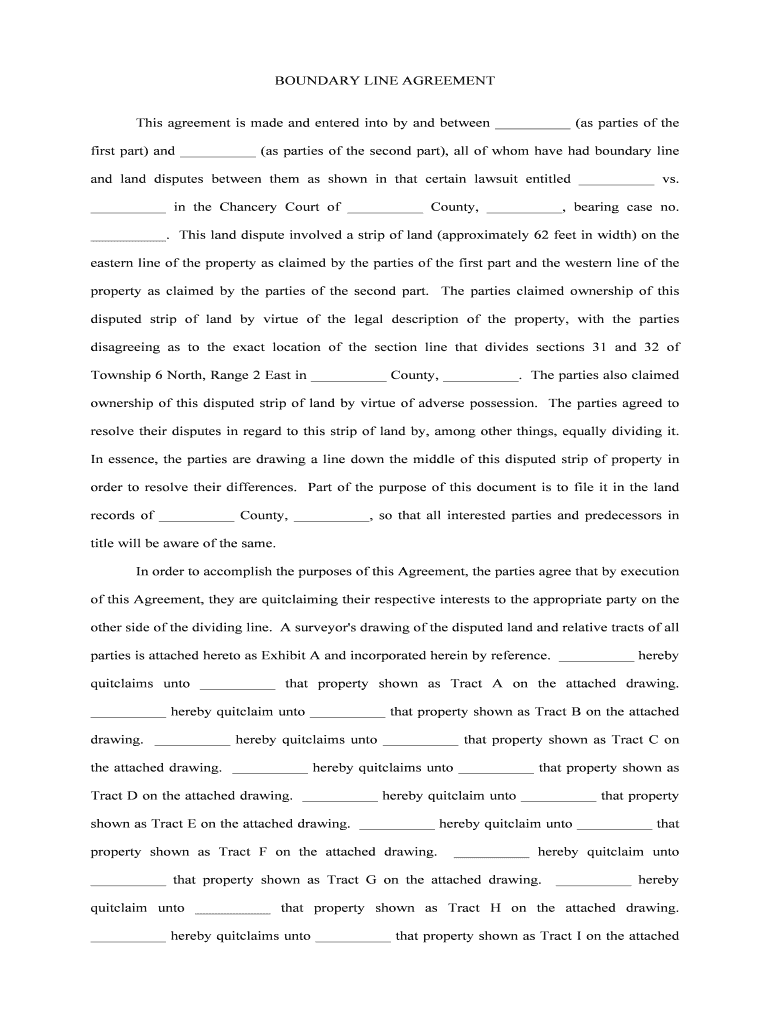 Boundary Line  Form