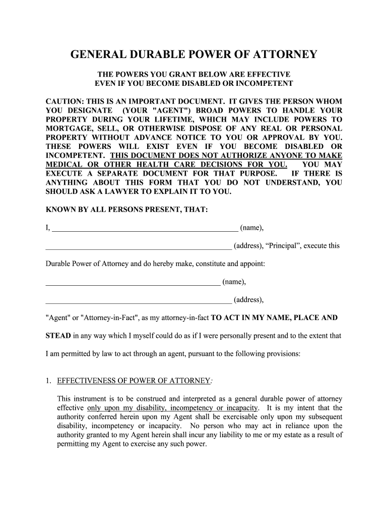 Fill and Sign the Power of Attorney Formsdurable Health Care Propertyus Legal 