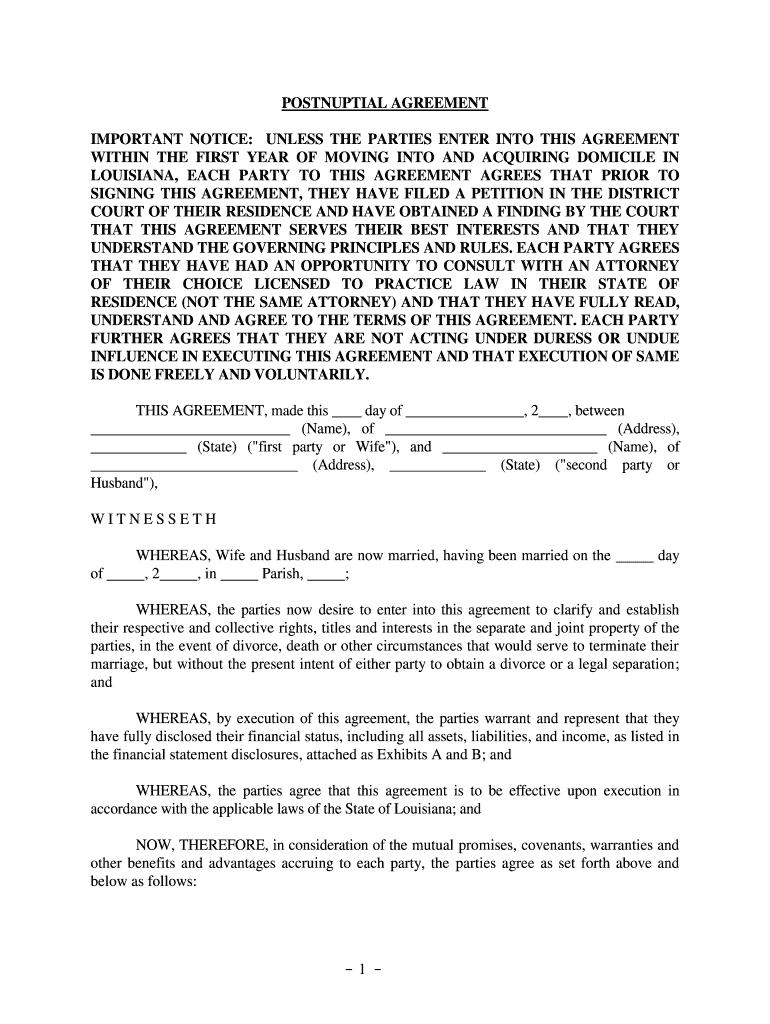 Louisiana Property  Form