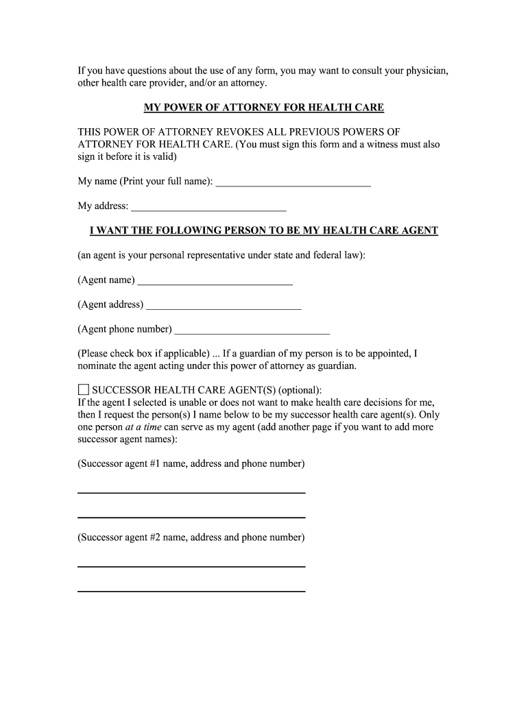 Power Attorney Form