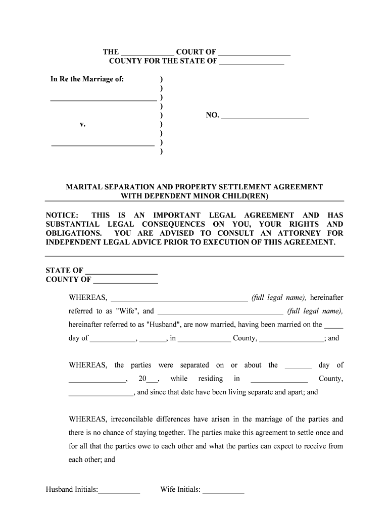 Download Iowa Martial Settlement Agreement Form for