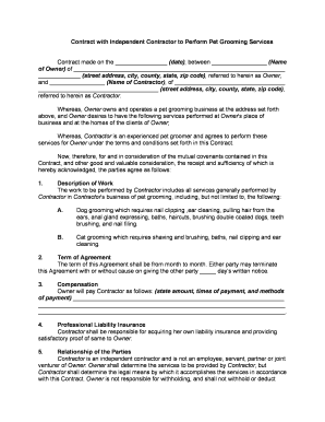 Independent Contractor  Form