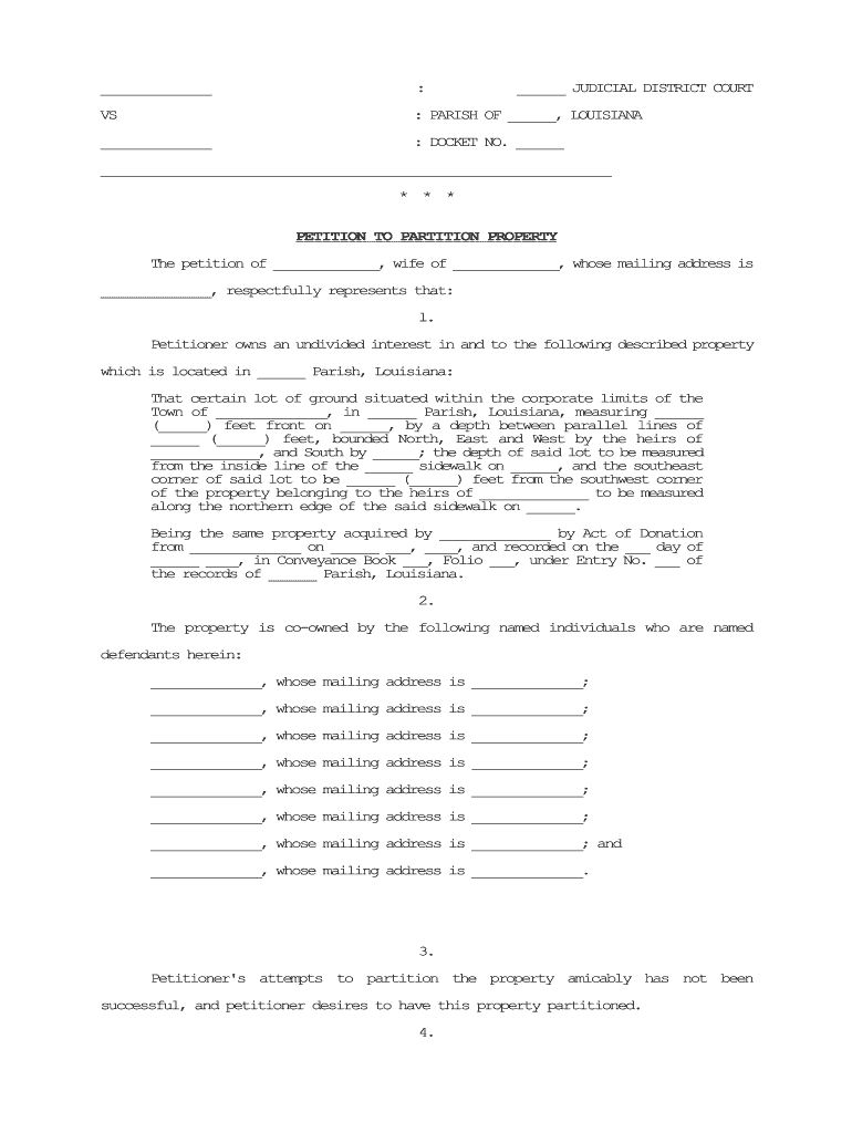 FORMS for CITY & PARISH COURTS TABLE of CONTENTS