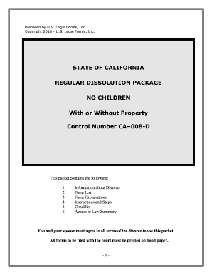 REGULAR DISSOLUTION PACKAGE  Form