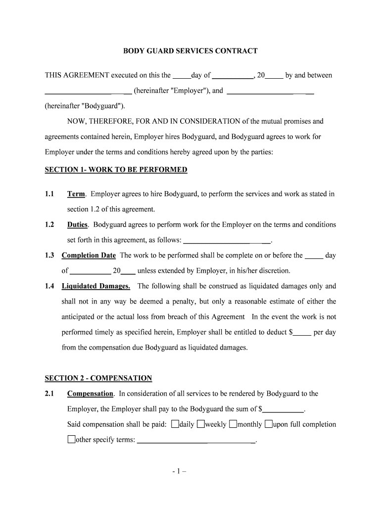 Personal Services Contract  Form