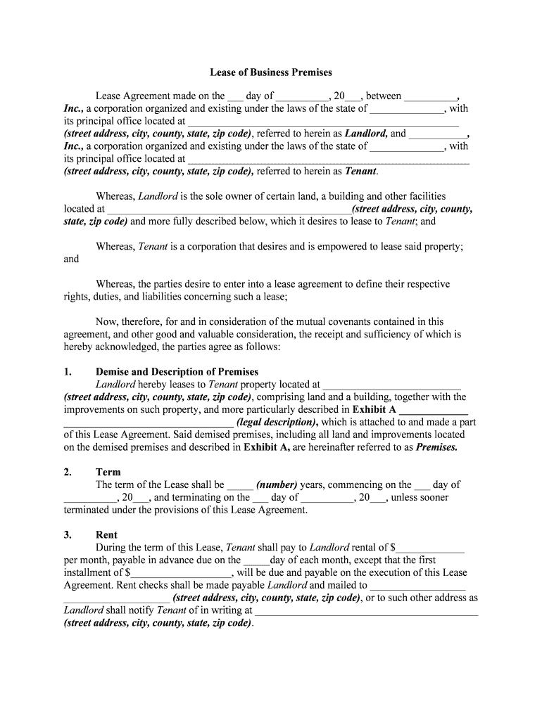 Lease Real Estate  Form