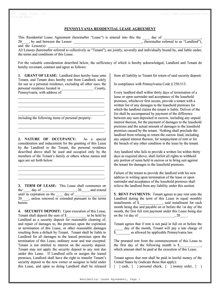 Form PA 864LT