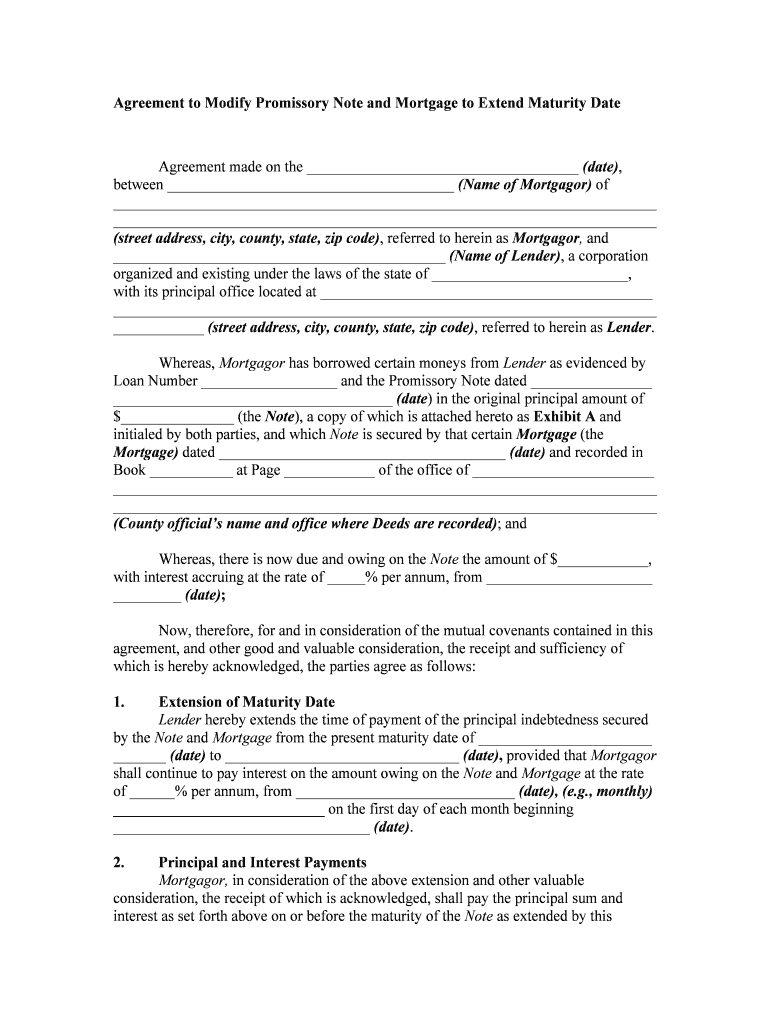 Maturity Date  Form