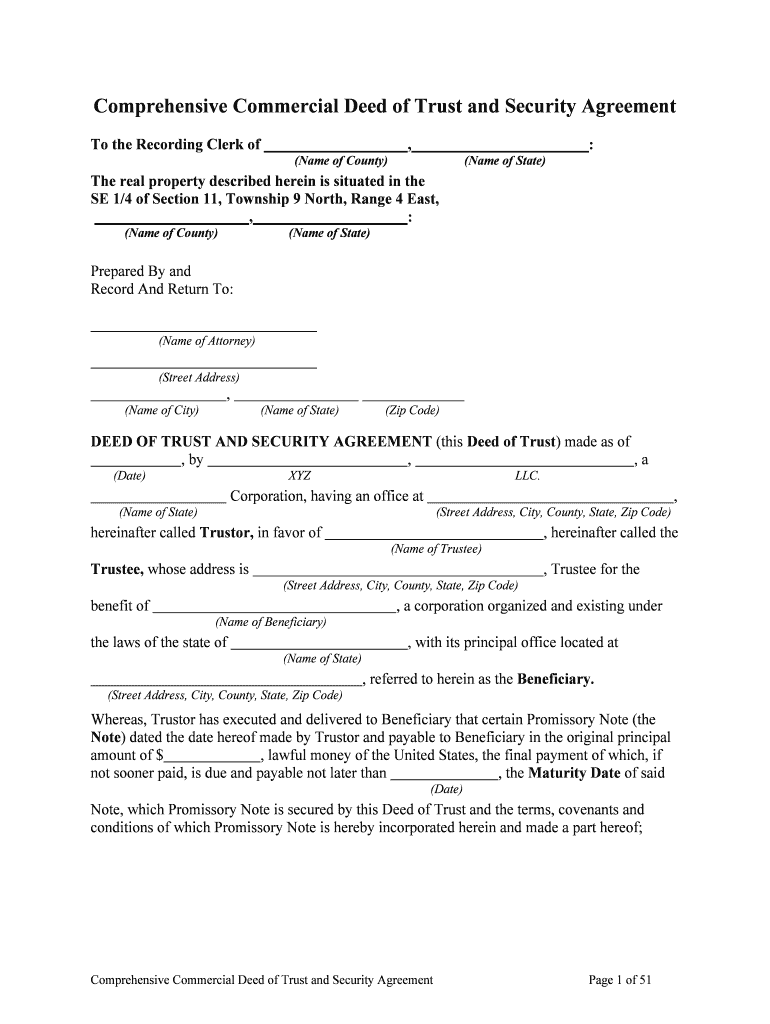 Commercial Deed of Trust Form