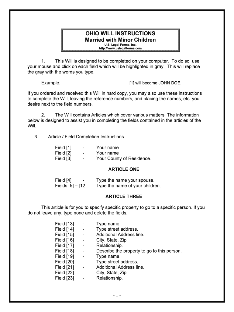 Ohio Minor  Form