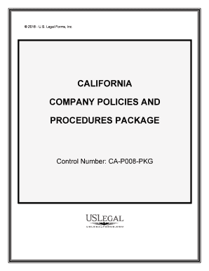 PROCEDURES PACKAGE  Form