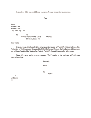 United States District Court;  Form