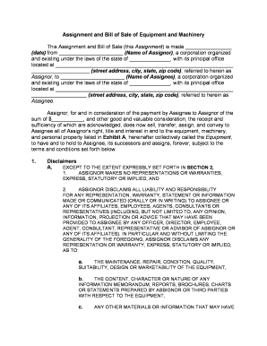 Fill and Sign the Assignment Equipment Form