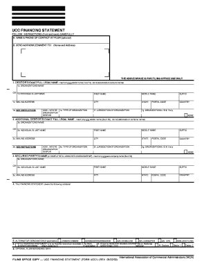 UCC1 National Financial Statement  Form