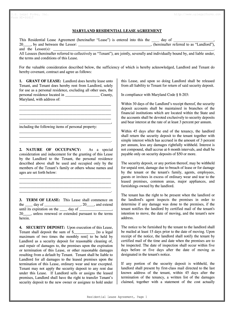 Fill and Sign the Form Md 864lt