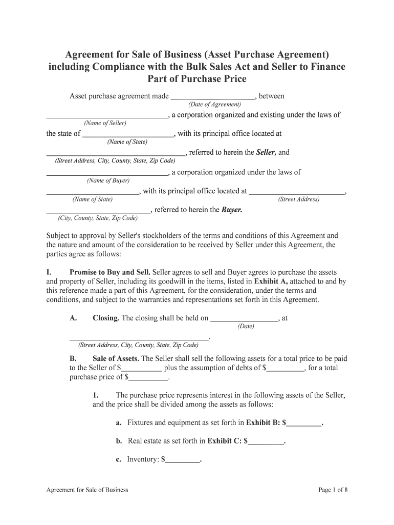 Agreement Sale Purchase  Form