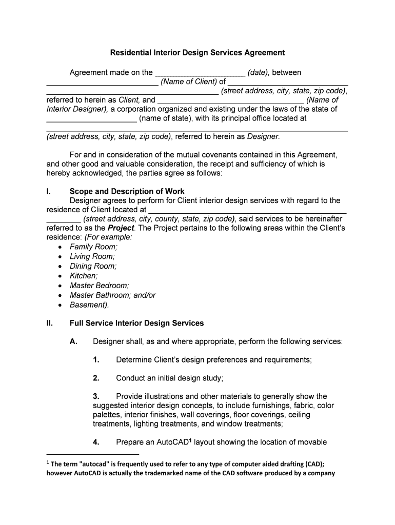 Design Agreement  Form