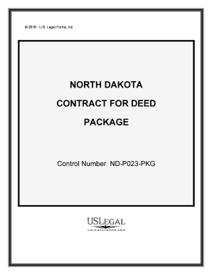 North Dakota Contract for Deed Forms Land ContractsUS Legal