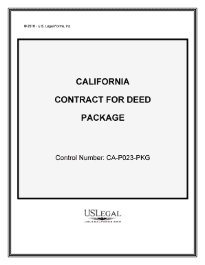 Contract for Deed CaliforniaCalifornia Land ContractUS Legal Forms