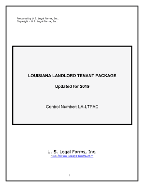 LOUISIANA LANDLORD TENANT PACKAGE  Form