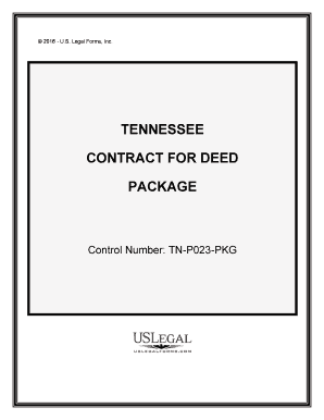 Tennessee Contract for Deed Forms Land ContractsUS Legal Forms