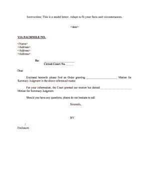 Sample Letter to the Court Clerk  Form