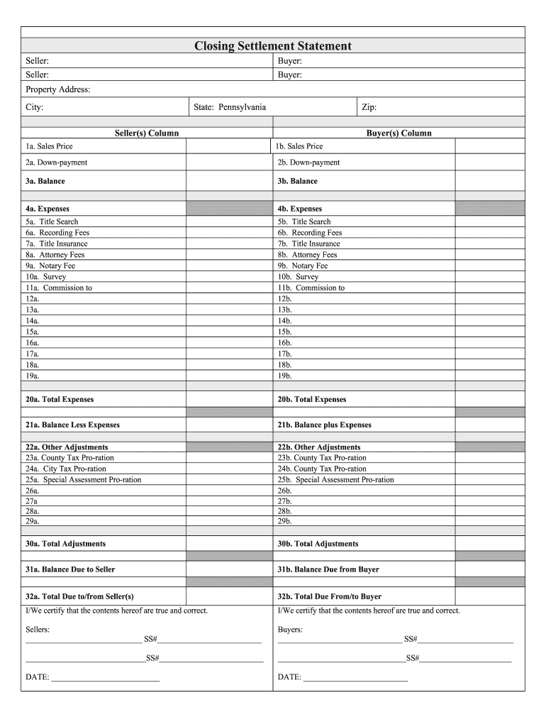 Settlement Statements Explained Seller  Land Title Guarantee  Form