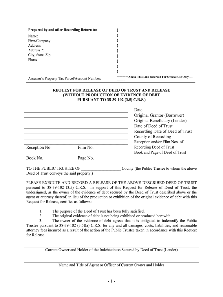 Colorado Trust  Form