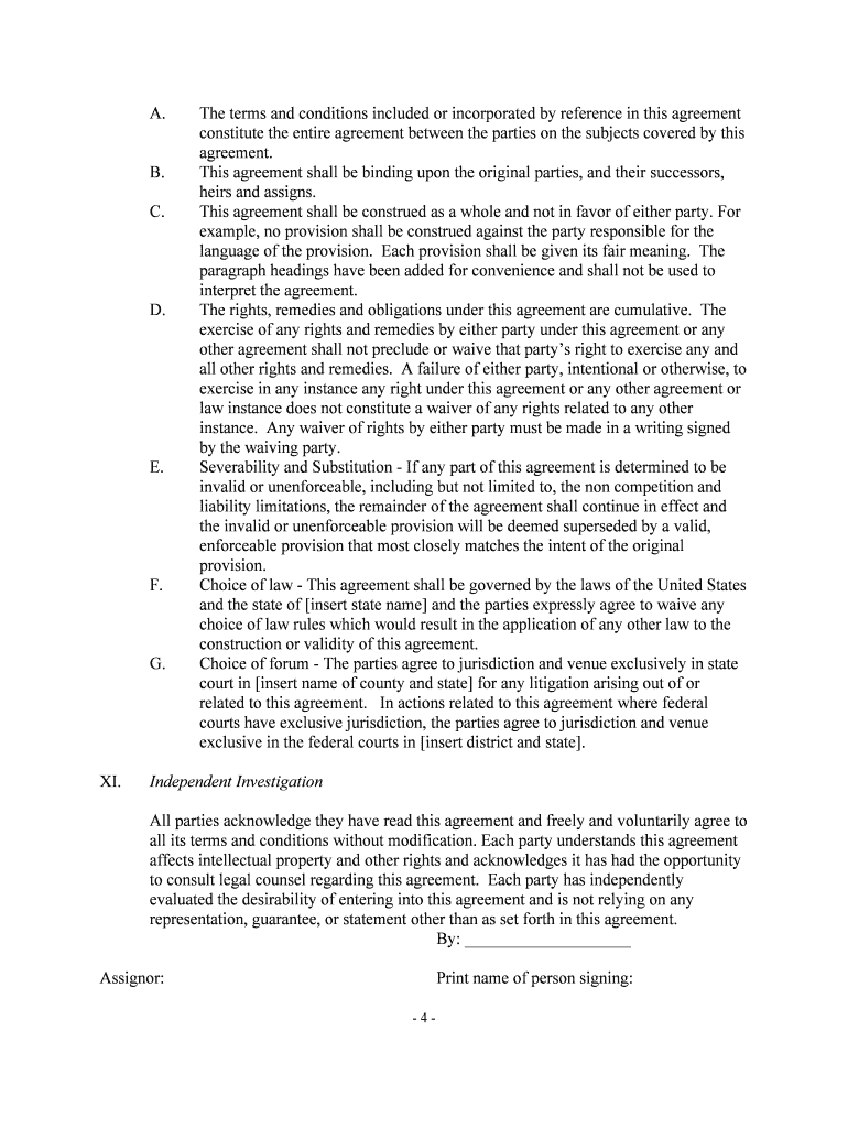 intellectual property assignment agreement template