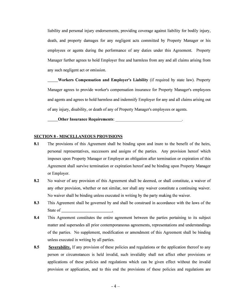 Property Management  Form