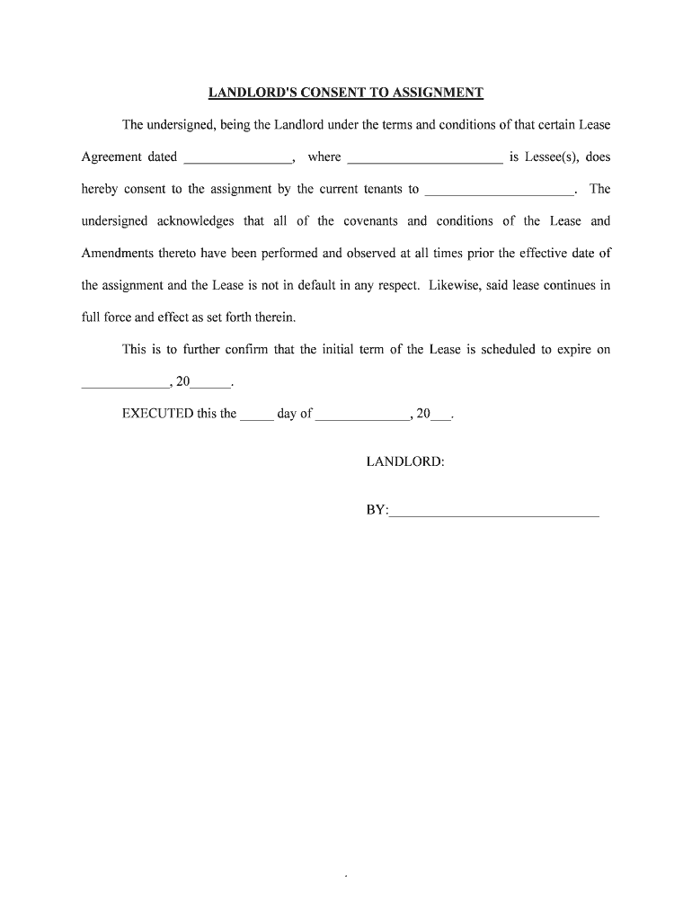 Assignment Lease  Form