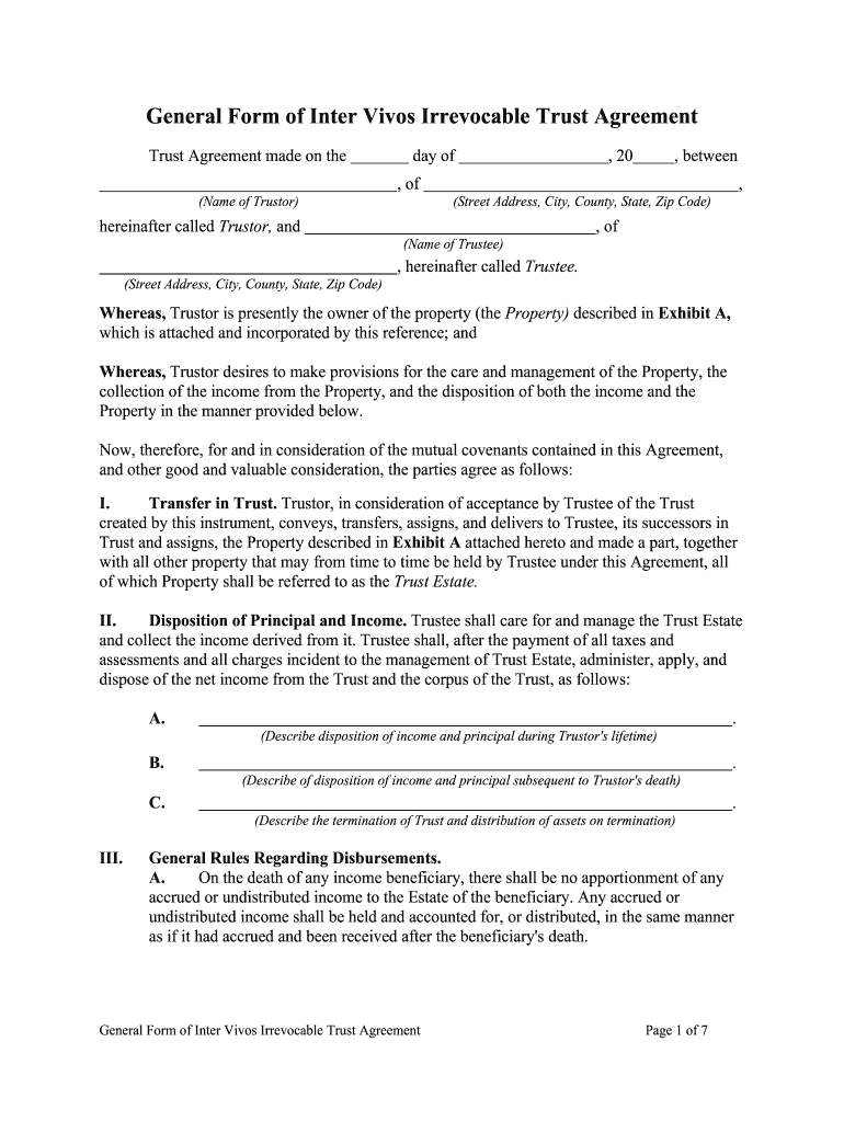 Fill and Sign the What is the Difference between Revocable and Irrevocable Intervivos Form