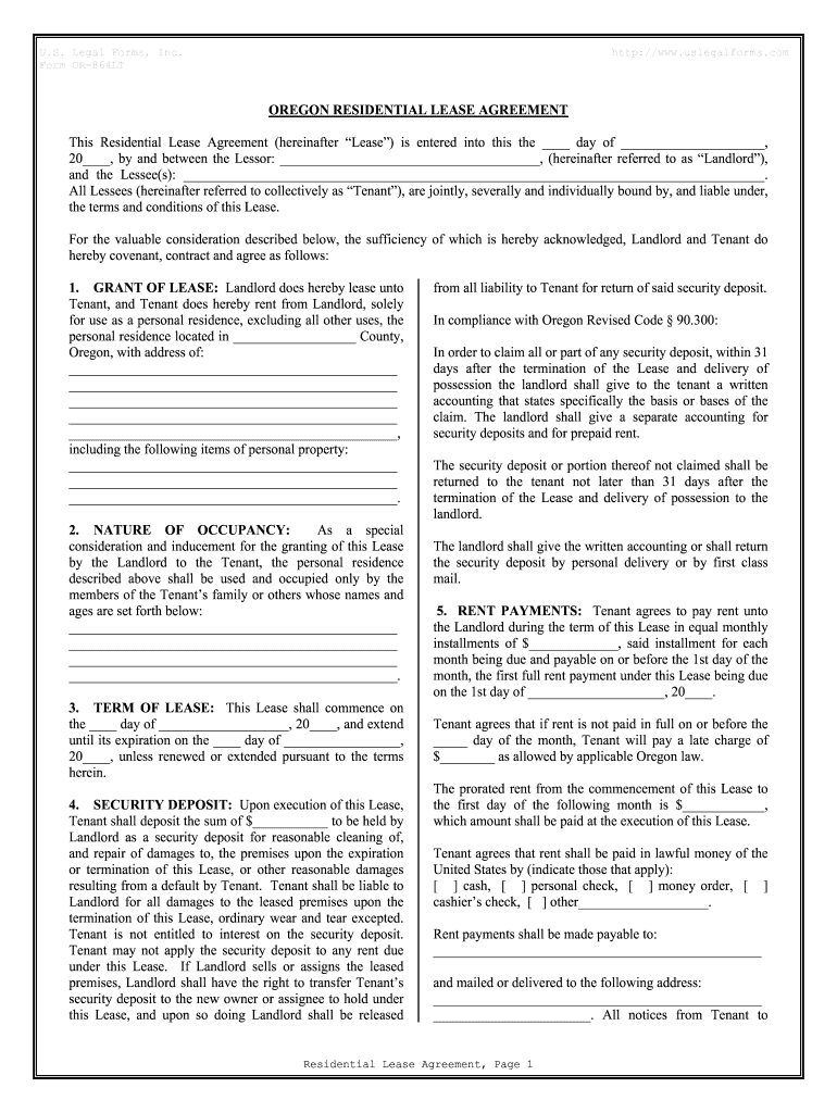 Fill and Sign the Residential Lease This Lease Agreement Entered into Form