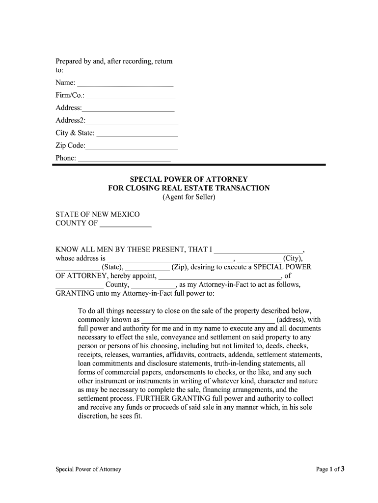 Fill and Sign the 17 203 Statutory Form Limited Power of Attorney 2013 