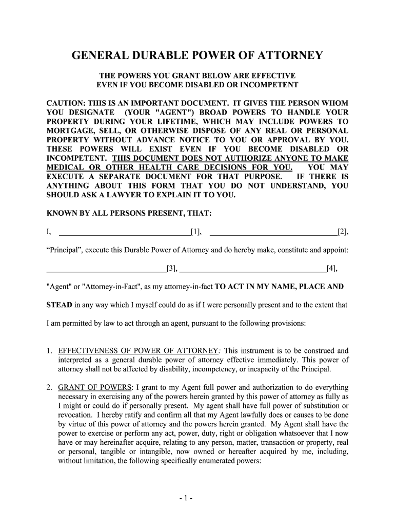 Fill and Sign the Wisconsin General Durable Power of Attorney for Property and Finances or Financial Effective Immediately Form