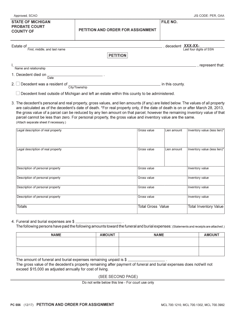 Michigan Order  Form