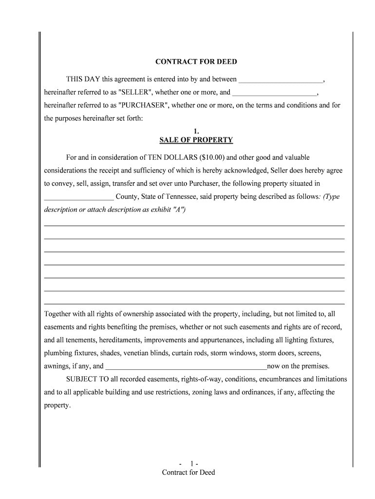 Tennessee Deed  Form