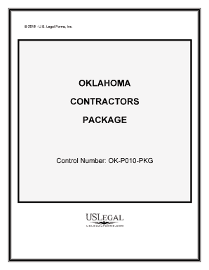 Oklahoma Contractors Forms Package