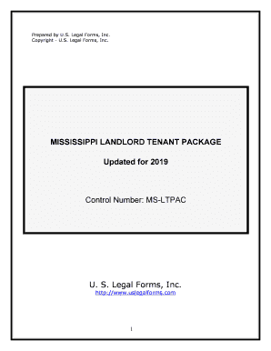Mississippi Residential Landlord Tenant Rental Lease Forms and Agreements Package