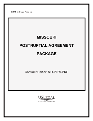 Missouri Postnuptial Agreements Package  Form