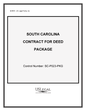 South Carolina Contract for Deed Package  Form