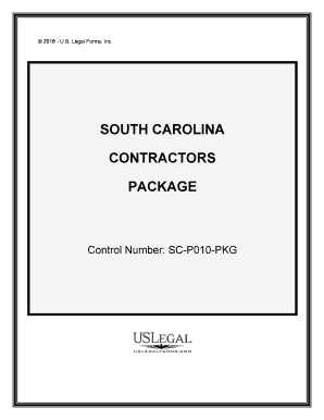 South Carolina Contractors Forms Package