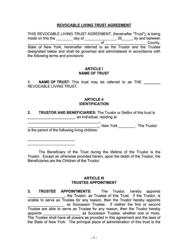 Fill and Sign the State of New York Hereinafter Referred to as the Trustor and the Trustee Form