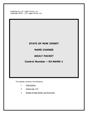 Nj Name Change  Form