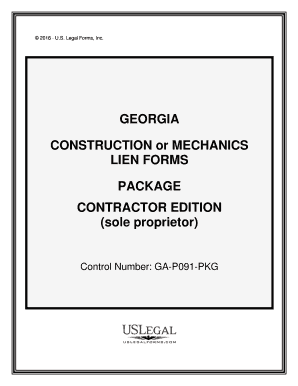 Control Number GA P091 PKG  Form