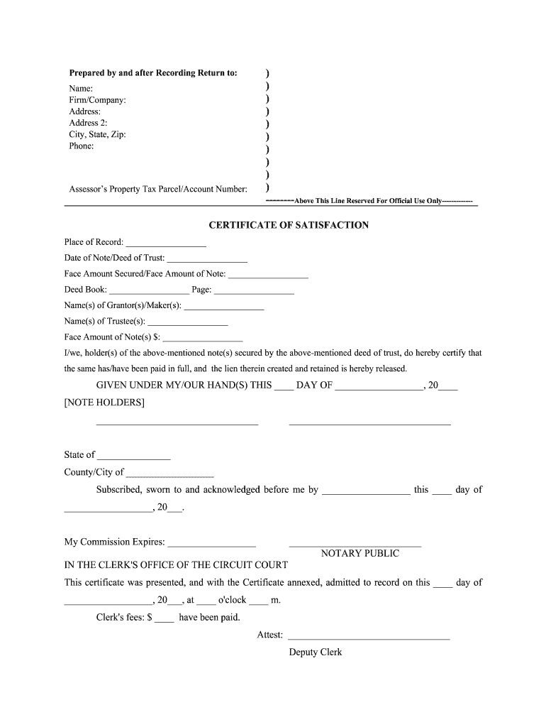 Fill and Sign the Place of Record Form
