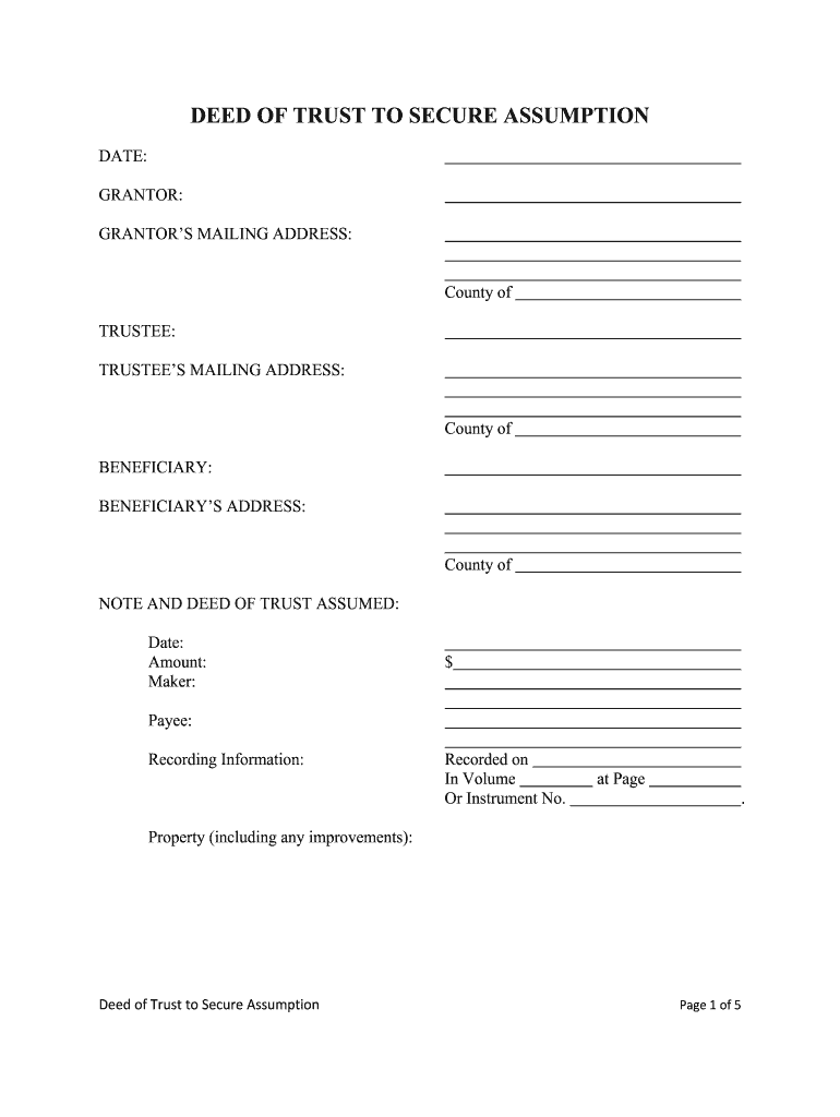 Deed of Trust  Form