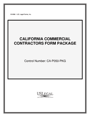 California Commercial Contractor Package  Form